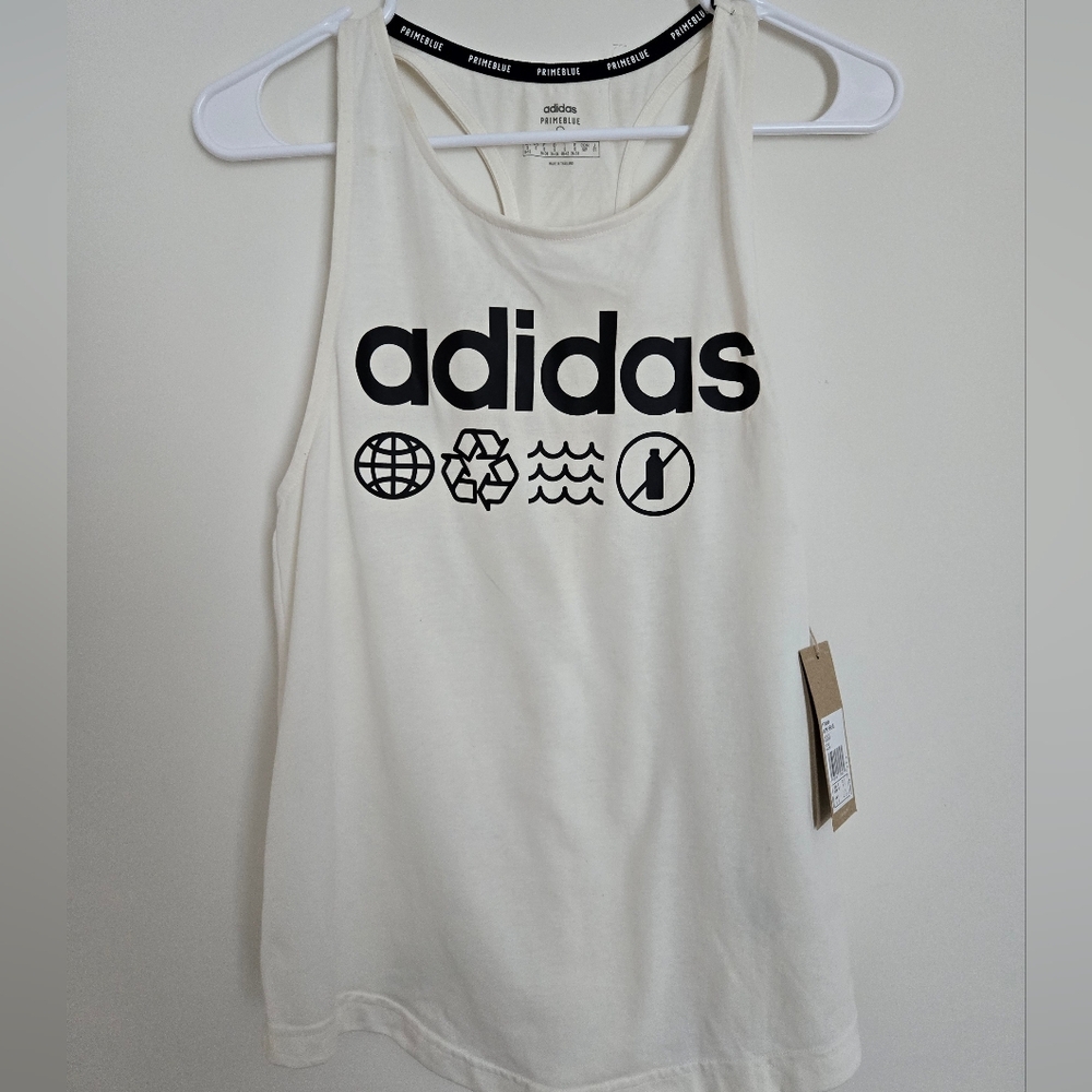 Adidas White Tank Top